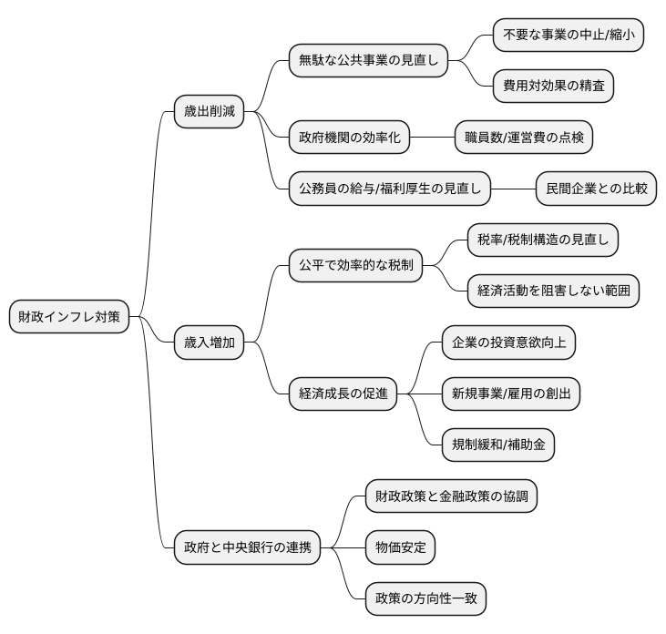 財政インフレへの対策