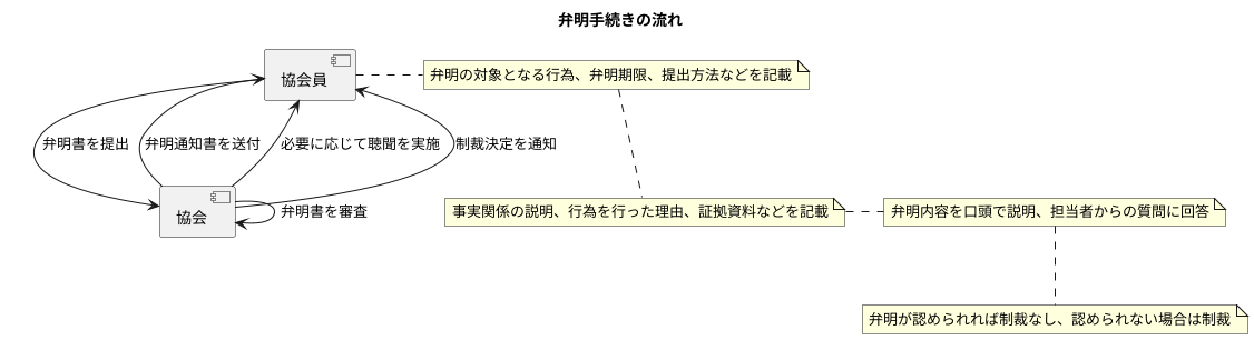 弁明手続きの流れ